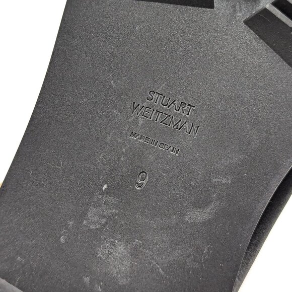 Stuart Weitzman Wmn City Buckle Stretch Panel Black Buckle Ankle Dress Boots 9 - Picture 6 of 10